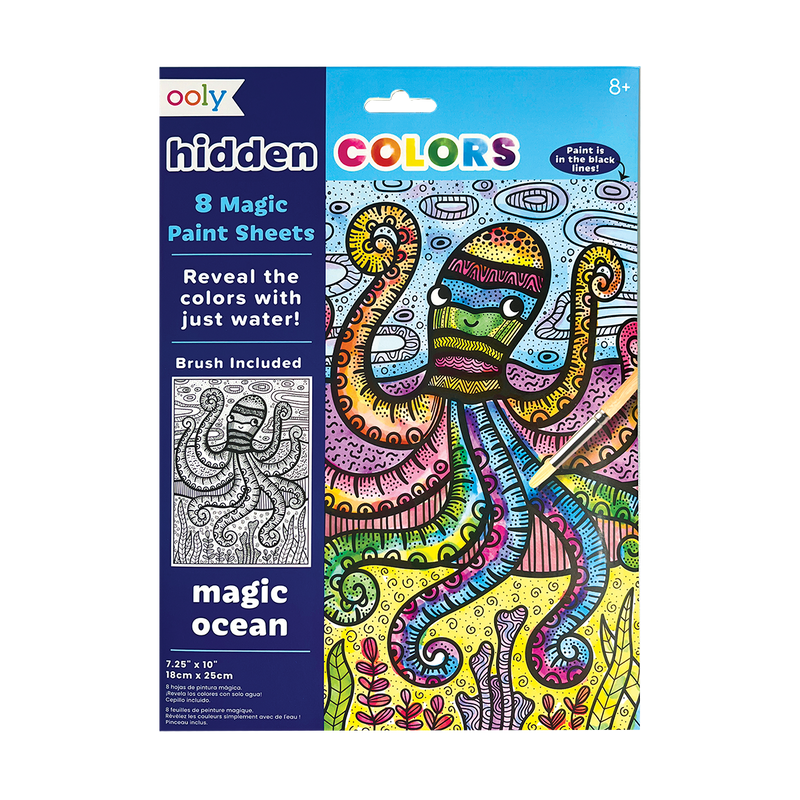 Ooly - Hidden Colors Magic Paint Sheets - Magic Ocean