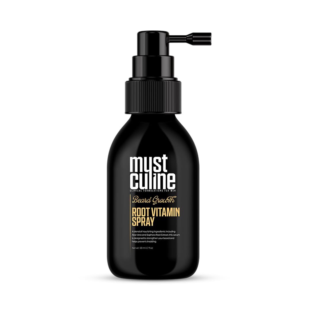 Beard Root Vitamin Spray, Beard Vitamins for Full Beard, Beard Growth Vitamin for Stronger, Longer and Bushy Beards (1 Package)