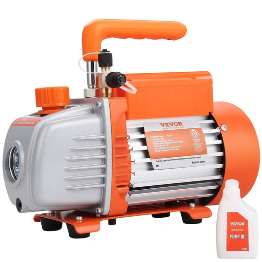 BENTISM 3.5CFM Vacuum Pump 150W 120V Air Conditioning Vacuum Pump Single Stage Pump for wood stabilization. refrigeration. laboratory DIY