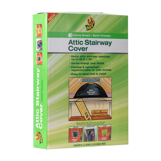 Duck Brand Attic Stairway Weather Stripping Plastic Cover. Fits 25.5 x 54 Openings