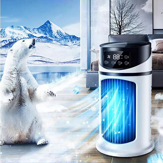 FAFWYP Small 3-In-1 Portable Ac Unit Mini Air Conditioner Cooler Fan USB Silent Humidifier Spray Refrigeration for Desktop Camping Bedroom