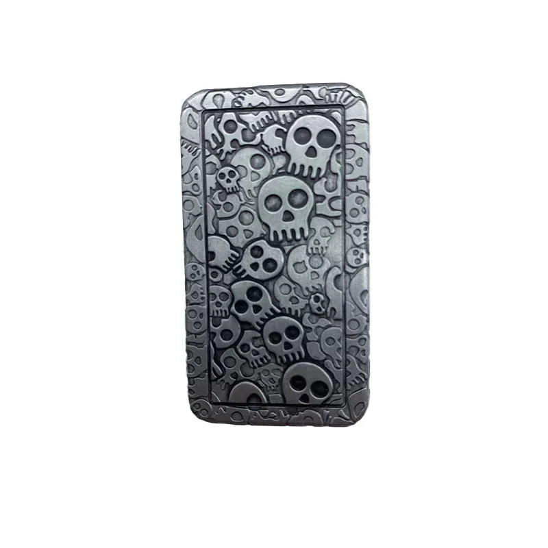 Metal Skull Push Slider Stress Relief Toy Anti Stress EDC Top Spinning Poker Toys Portable Decompress Magnetic Toys Adults Gifts ShopOnlyDeal