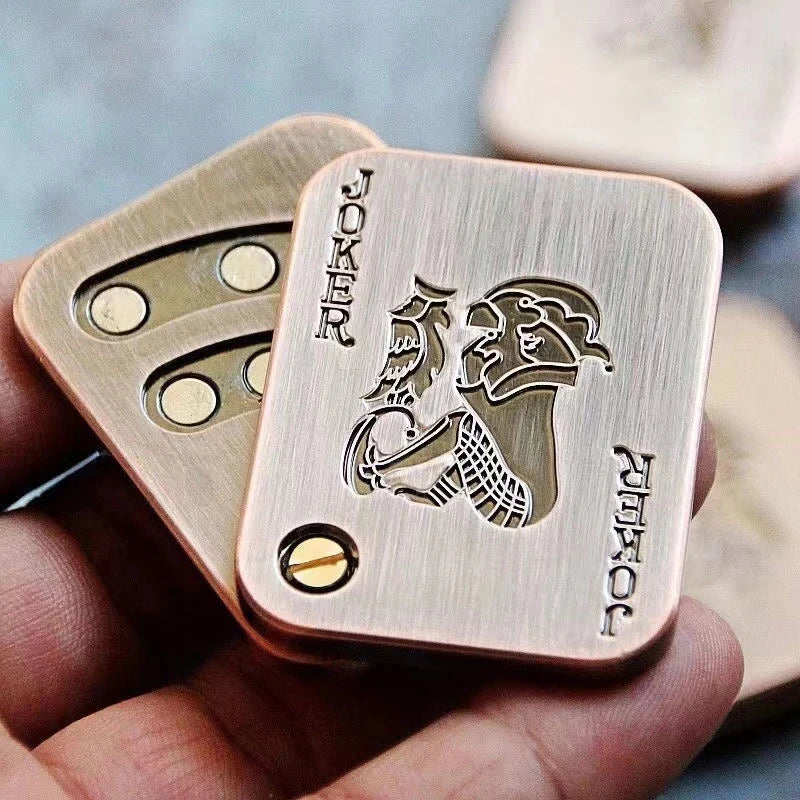 Metal Skull Push Slider Stress Relief Toy Anti Stress EDC Top Spinning Poker Toys Portable Decompress Magnetic Toys Adults Gifts ShopOnlyDeal