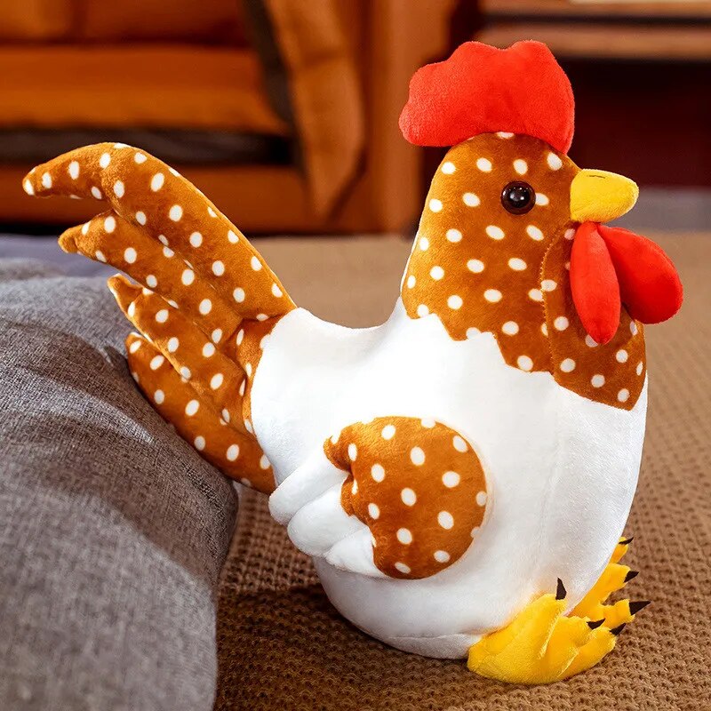 Realistic Plush Toy Rooster Chicken Plush Toys Stuffed Animal Plush Doll Kawaii Gifts for Kids Hug Toys Lovely Room Decoration Toy Kids Baby Gifts Store