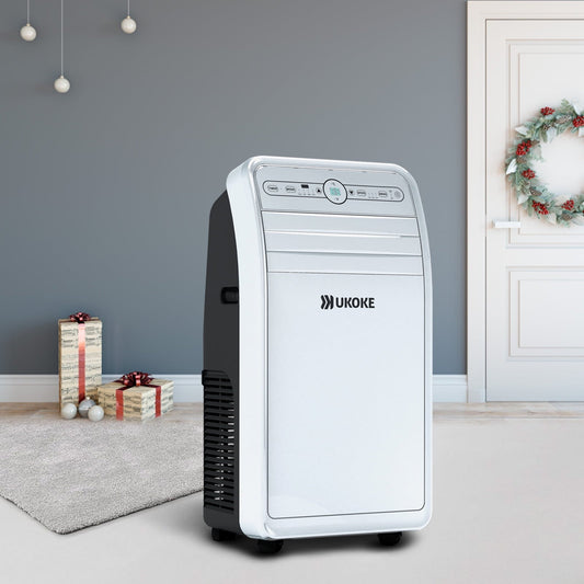 Ukoke USPC01W Smart Wifi Portable Air Conditioner. Works with Mobile App Control. 11.500  BTU ASHRAE. 4 in 1 AC Unit with Cool. Heat. Dehumidifier & Fan. up to 400 Sq. ft
