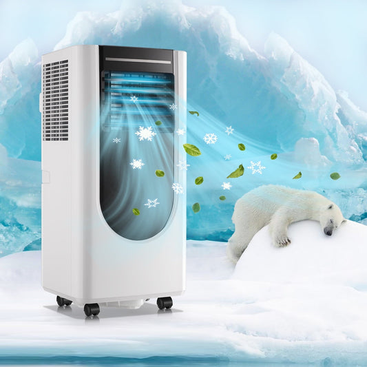 WANAI Portable Air Conditioner with Built-in Dehumidifier & Fan Mode Air Conditioners Cools up to 250 Sq.ft Remote Control and Wheels for Easy Mobility for Home Office Kitchen