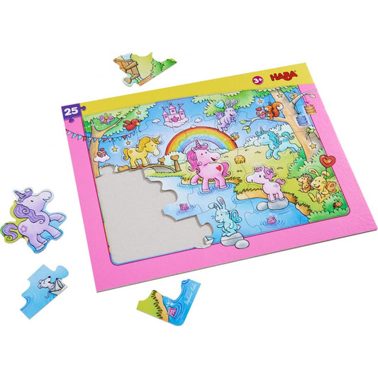 Haba Unicorn Glitterluck | 25 Piece Frame Puzzle