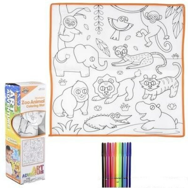 19.5" Zoo Washable Doodle Mat