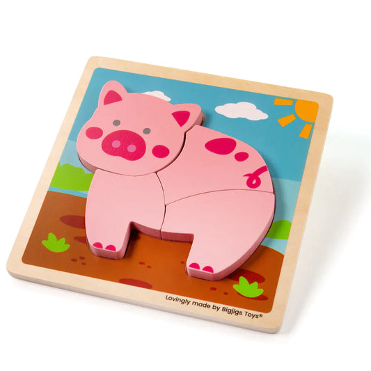 Chunky LIft Out Puzzle, Pig